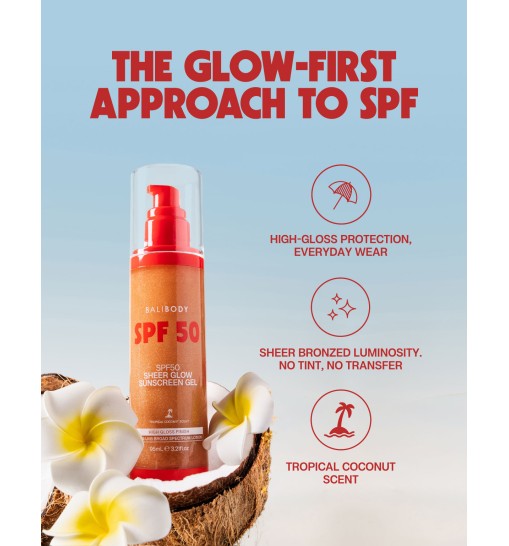 Sheer Glow Sunscreen Gel SPF50 – Żel przeciwsłoneczny SPF50 z efektem naturalnego blasku